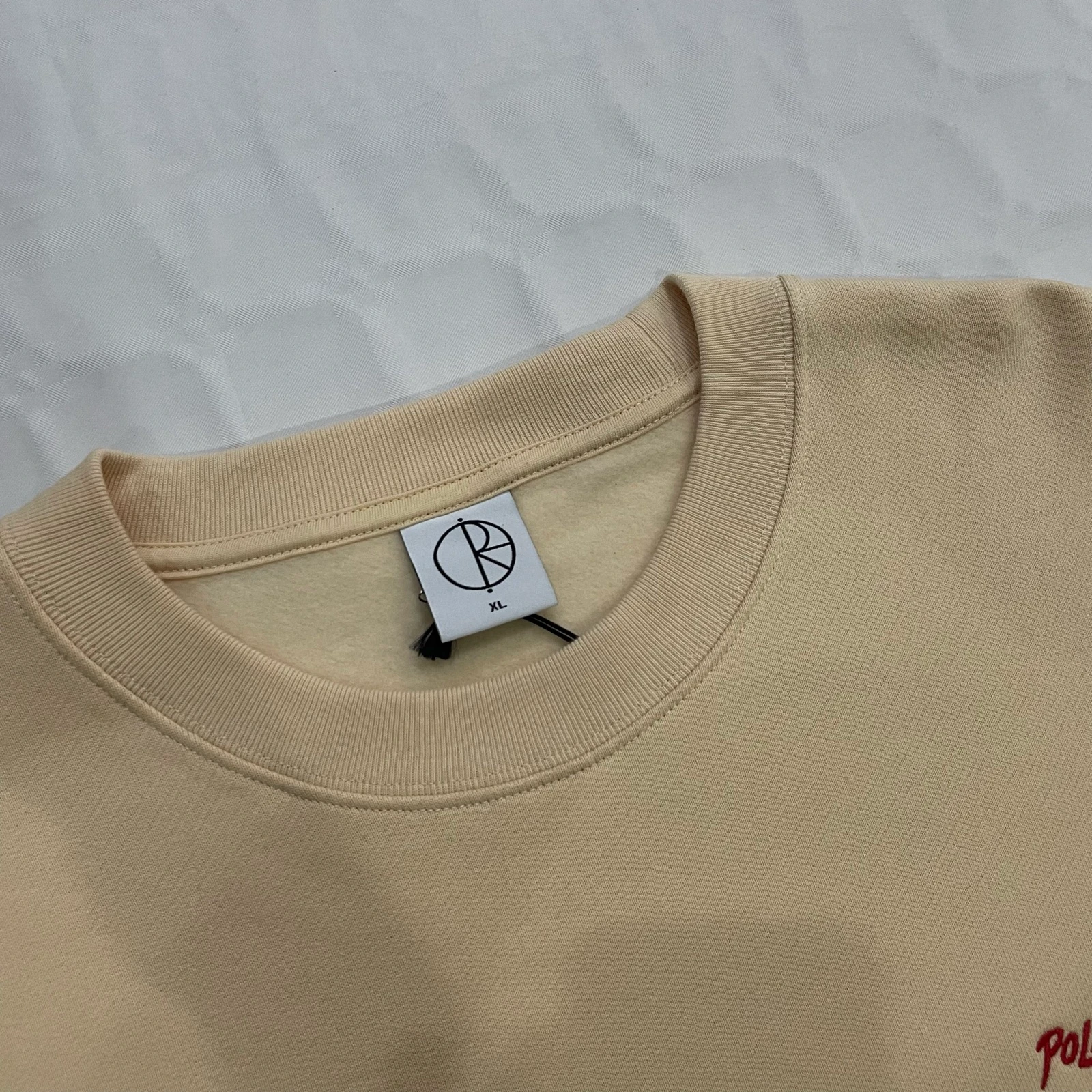 Suéter de lã Skate Co - Gola redonda com logo Surf (Creme) – photo 4